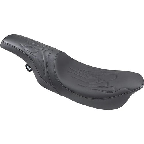 Drag Specialties Predator 2-Up Seat, Flame Stitched, FLT/HR (Black) 0801-0213
