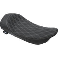 Drag Specialties Low Solo Seat, Diamond, Silver Stitch (Black/Silver) 0801-1156