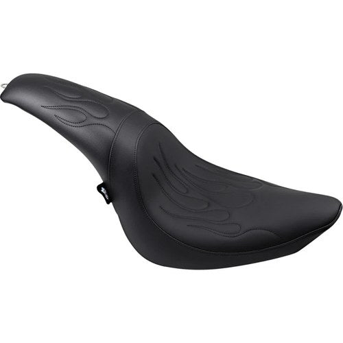 Drag Specialties Predator 2-Up Seat - Flame - Fxst '06-'10 (Black) 0802-0393