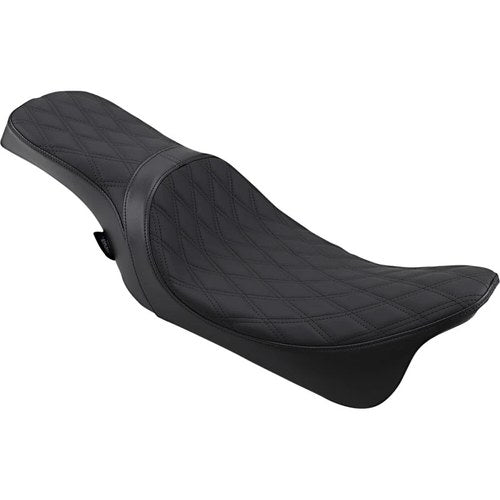 Drag Specialties Predator 2-Up Seat - Diamond - Solar Leather (Black) 0801-1270