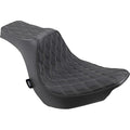 Drag Specialties Predator Iii Seat - Diamond - Vinyl (Black/Silver) 0802-1189