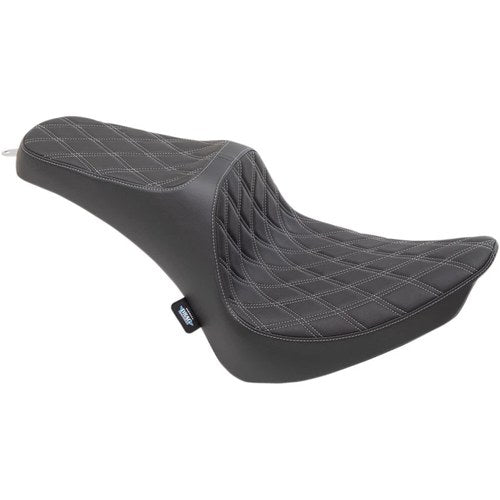 Drag Specialties Predator Iii Seat - Double Diamond (Black / Silver) 0802-1360