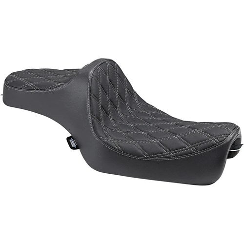 Drag Specialties Predator Iii Seat, Double Diamond, XL (Black/Silver) 0804-0735