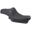 Drag Specialties Predator Iii Seat, Double Diamond, XL (Black/Silver) 0804-0735