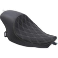 Drag Specialties 3/4 Low Solo Seat - Diamond - Vinyl (Black/Silver) 0804-0745