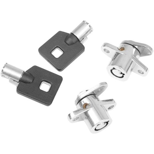Drag Specialties Saddlebag Replacement Lock Kit (Chrome) S77-0145-ADDS