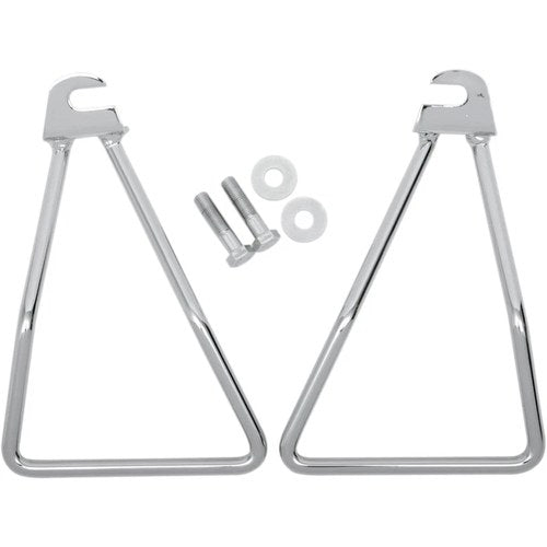 Drag Specialties Saddlebag Support Brackets - Big Twin (Chrome) Pair | 77-0047