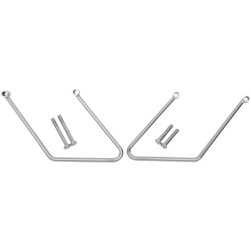 Drag Specialties Saddlebag Support Brackets - FX/FLST (Chrome) Pair | 77-0131A