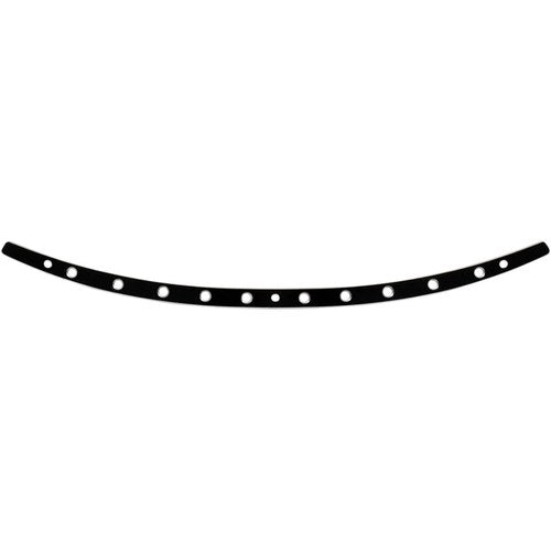 Memphis Shades Windshield Trim - Holes - Flh '96-'13 (Black / Chrome) MEB0947