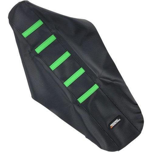 Moose Racing Ribbed Seat Cover - Kawasaki (Black / Green) KXF25006-334RT