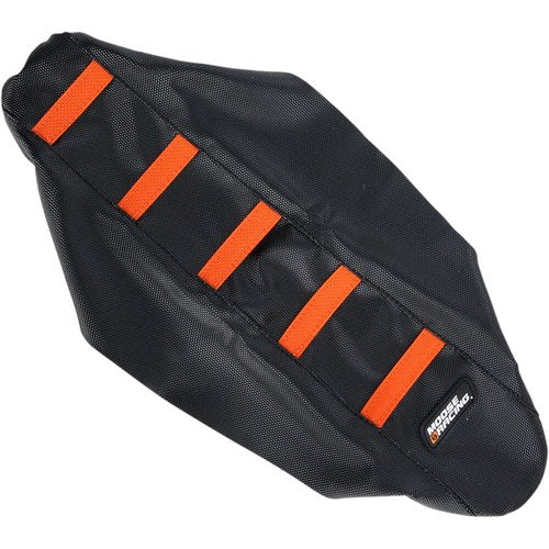 Moose Racing Ribbed Seat Cover - KTM (Black / Orange) KTM6509-336RT