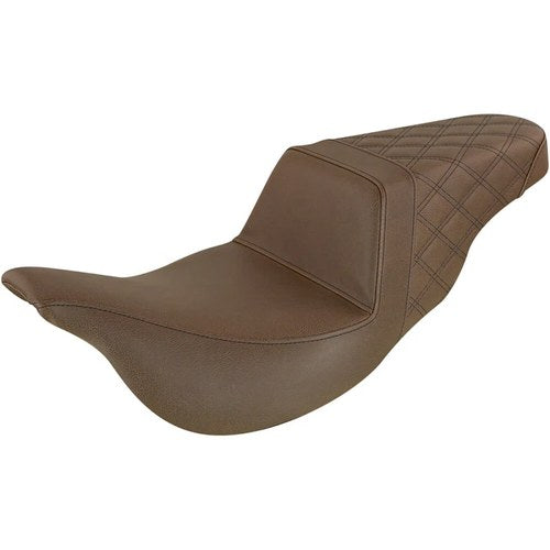 Saddlemen Step Up 2-Up Seat - Rear Diamond - Flh (Brown) 808-07B-173BREX