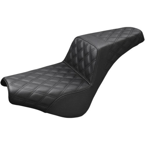 Saddlemen Step Up 2-Up Seat - Lattice Stitched (Black) 818-30-175