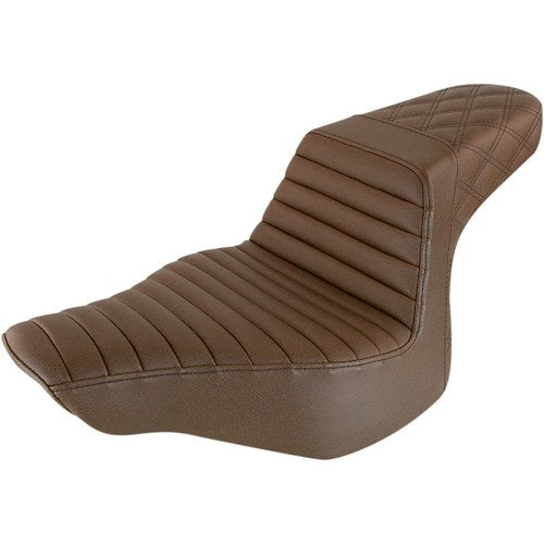 Saddlemen Step Up 2-Up Seat - Tuck and Roll/Diamond (Brown) 813-27-176BR