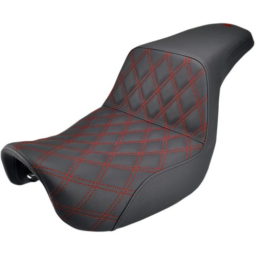 Saddlemen Step Up 2-Up Seat - Lattice Stitched - Dyna (Red) 806-04-172RD