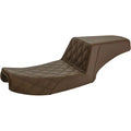 Saddlemen Step Up 2-Up Seat - Tuck and Roll - Dyna (Brown) 891-04-172BR