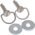 Cycle Visions Saddlebag Fasteners - 1/4 Turn with Washers (Silver) Pair | CV7272