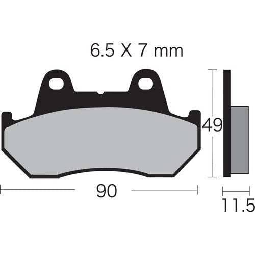 Vesrah Semi-Metallic Brake Pads / One Pair | VD-123/3