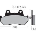 Vesrah Semi-Metallic Brake Pads / One Pair | VD-123/3