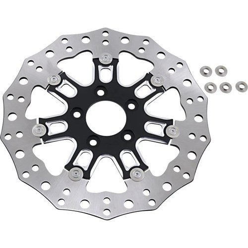 Arlen Ness Front Floating Brake Rotor - 7 Valve - 11.8" - Black | 33-10301-202