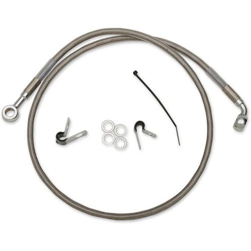 Drag Specialties Front Brake Line Clear-Coated Stainless Steel | 660313