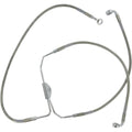 Drag Specialties Front Brake Line FL 08-13 Clear-Coated Stainless Steel | 620085