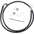 Drag Specialties +4" Brake Line - Front - Black Vinyl - 04-10XL | 660313-4BLK