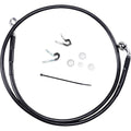 Drag Specialties +6" Brake Line - Front - Black Vinyl - 04-10XL | 660313-6BLK