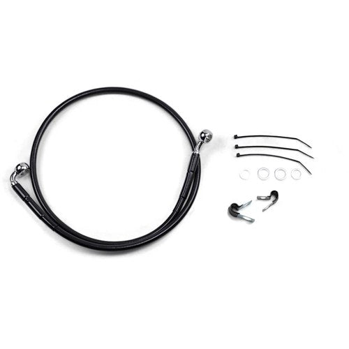 Drag Specialties Front Brake Line Fxd 00-05 Black | 640112-BLK