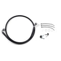 Drag Specialties Front Brake Line Fxd 00-05 Black | 640112-BLK