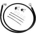 Drag Specialties +8" Brake Line - Front - Black Vinyl - FXDL01-5 | 640110-8BLK