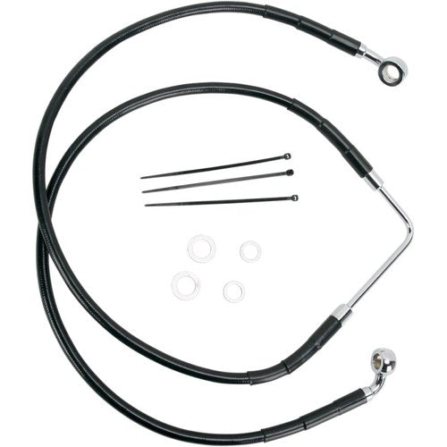 Drag Specialties Front Brake Line Fxdb 06-07 Black | 660328-BLK
