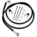 Drag Specialties +2" Brake Line, Front - Black Vinyl - Fxdwg 93-05 | 640115-2BLK