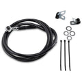Drag Specialties +4" Brake Line, Front - Black Vinyl - Fxdwg 93-05 | 640115-4BLK
