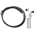 Drag Specialties +8" Brake Line, Front - Black Vinyl - Fxdwg 93-05 | 640115-8BLK