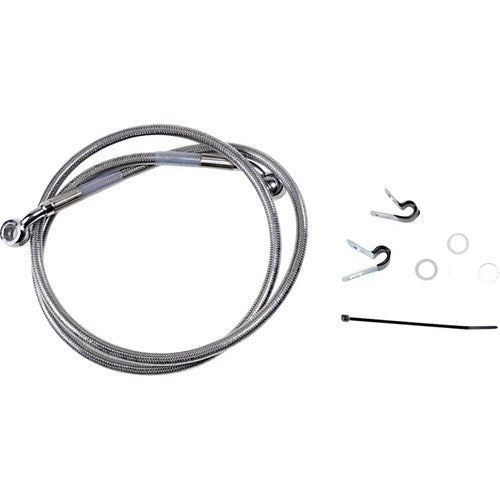 Drag Specialties +2" Brake Line - Front - Stainless Steel - XL04-10 | 660310-2