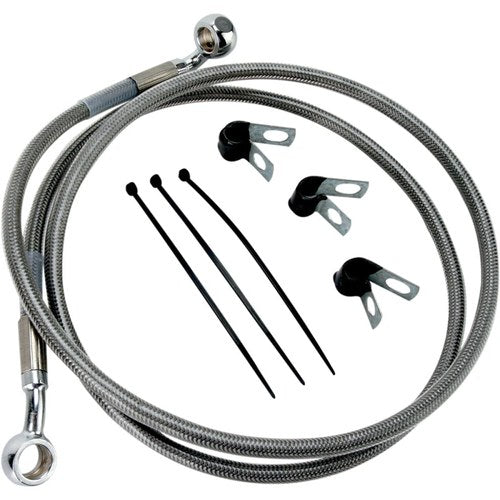 Drag Specialties +2" Brake Line - Front - Stainless Steel - 00-07FLST | 660214-2