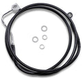 Drag Specialties +2" Brake Line - Front Black Vinyl - 14-5FL W/ABS | 614220-2BLK