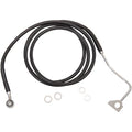 Drag Specialties +6" Brake Line - Front Black Vinyl - 14-5FL W/ABS | 614220-6BLK