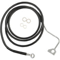 Drag Specialties +8" Brake Line Front Black Vinyl 14-17FL W/ABS | 614220-8BLK