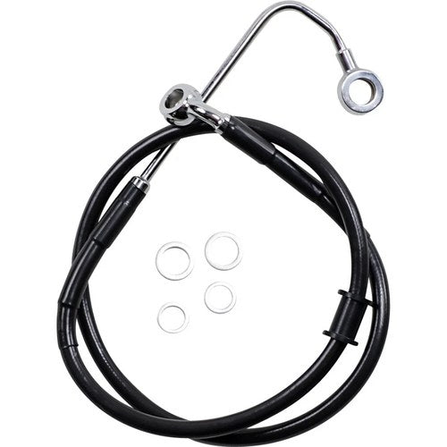 Drag Specialties Brake Line - 15-17 Softail - Black +2" | 618300-2BLK