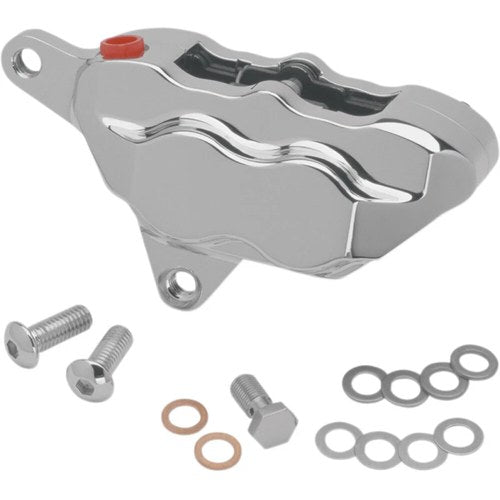 Hawg Halters 4-Piston Front Brake Caliper - Chrome | LHSCC500