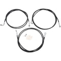 LA Choppers Brake Lines - Black - 18-20 14-16 FL ABS | LA-8052B19B