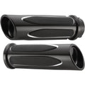 Arlen Ness Black Deep Cut Comfort Grips for Tbw | 07-053