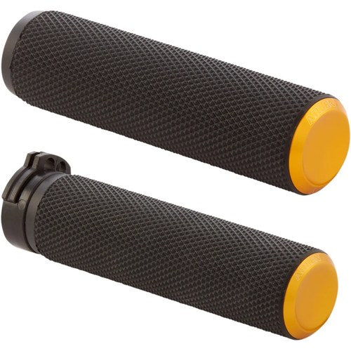Arlen Ness Gold Knurled Grips for Cable | 07-337