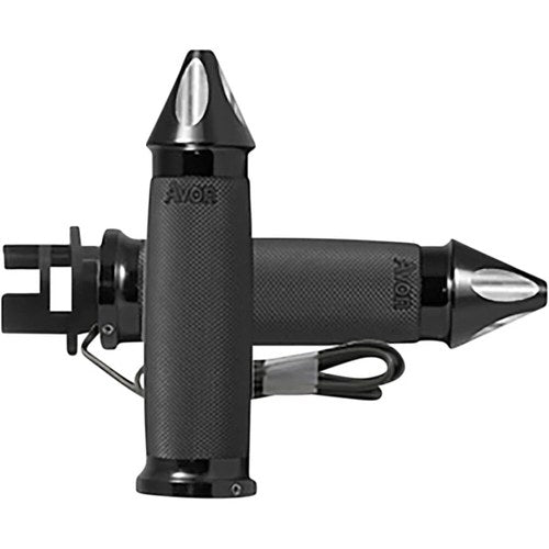 Avon Grips Black Heated Custom Contour Spike Grips for Indian | MT-IN-CC-86-S-H