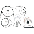 Burly Brand Complete Black Vinyl Handlebar Cable/Brake Line Kit | B30-1005