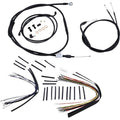 Burly Brand Complete Black Vinyl Handlebar Cable/Brake Line Kit | B30-1012