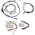 Burly Brand Complete Black Vinyl Handlebar Cable/Brake Line Kit | B30-1013
