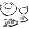 Burly Brand Complete Black Vinyl Handlebar Cable/Brake Line Kit | B30-1040
